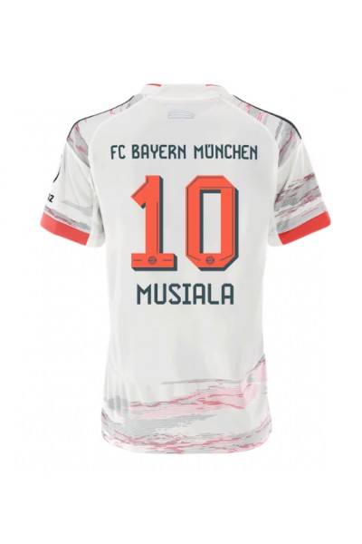 Bayern Munich Jamal Musiala #10 Jalkapallovaatteet Naisten Vieraspaita 2025-26 Lyhythihainen Bayern Munich Jamal Musiala #10 Jalkapallovaatteet Naisten Vieraspaita 2025-26 Lyhythihainen